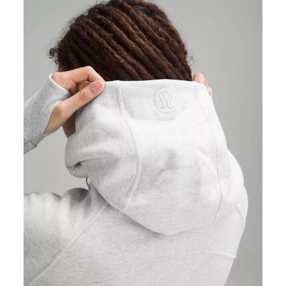 LULULEMON Scuba Full-Zip Cropped Hoodie Women’s XS-Small Core Ultra Light Grey - Picture 4 of 13